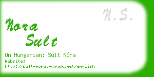 nora sult business card